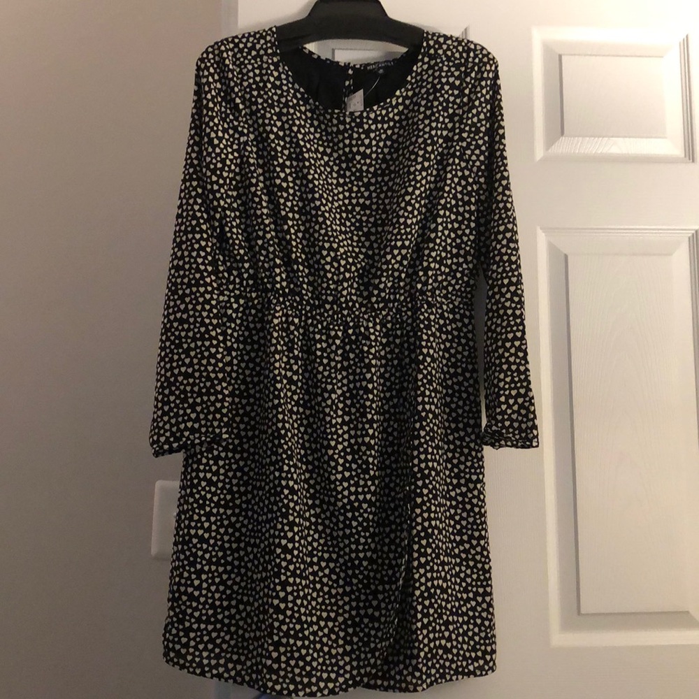 J. Crew Heart Print Elastic Waist Dress
